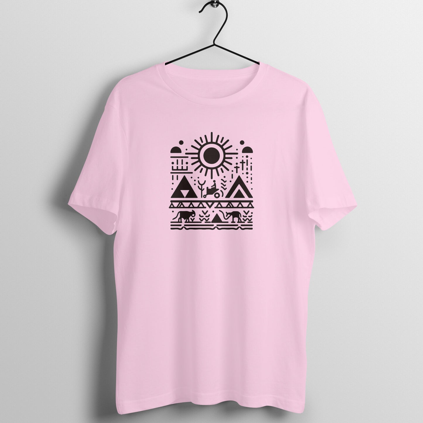 Trending Warli Art D6: The sun: Unisex T-shirt