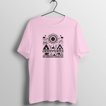 Trending Warli Art D6: The sun: Unisex T-shirt