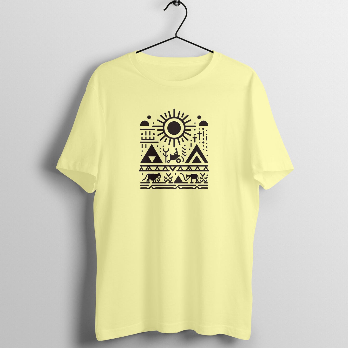 Trending Warli Art D6: The sun: Unisex T-shirt