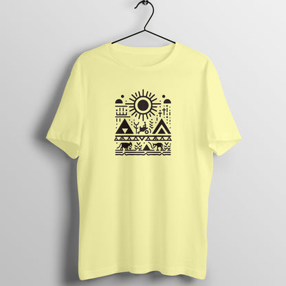 Trending Warli Art D6: The sun: Unisex T-shirt