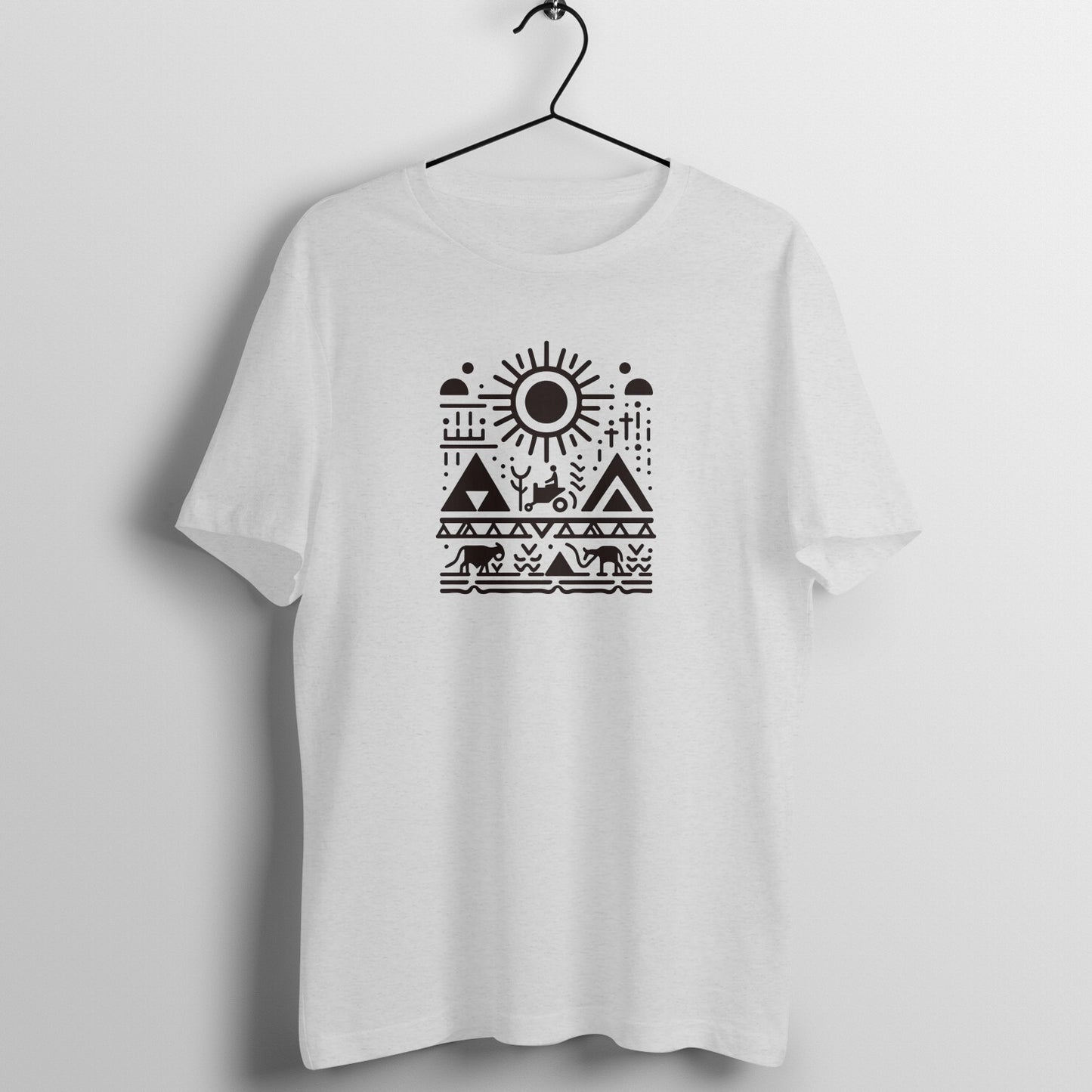 Trending Warli Art D6: The sun: Unisex T-shirt