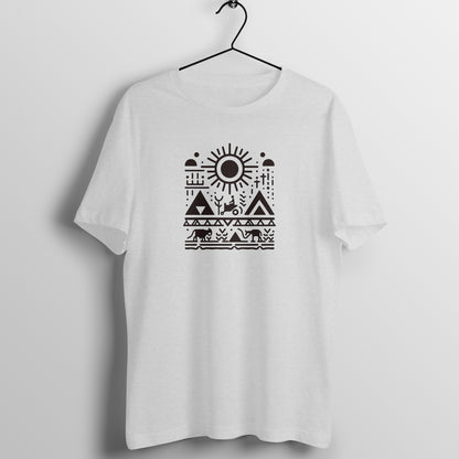 Trending Warli Art D6: The sun: Unisex T-shirt