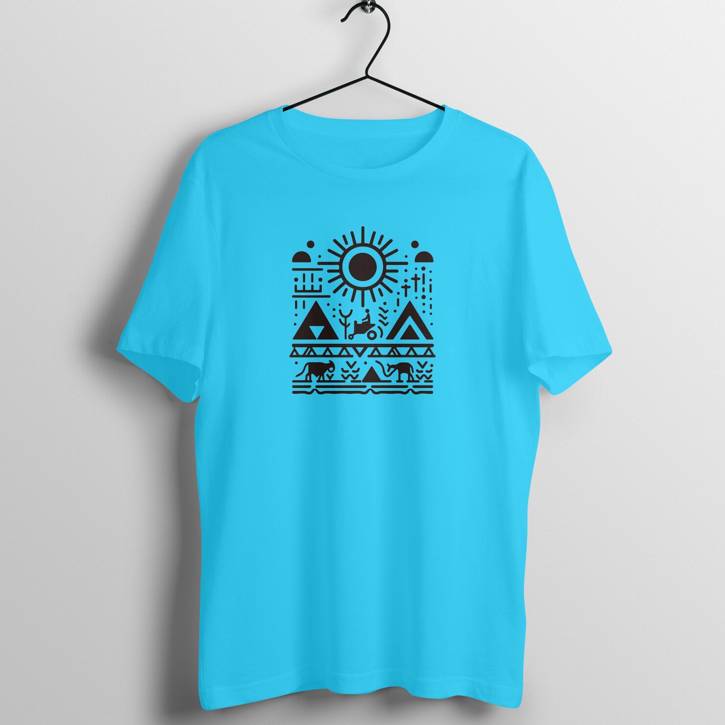 Trending Warli Art D6: The sun: Unisex T-shirt