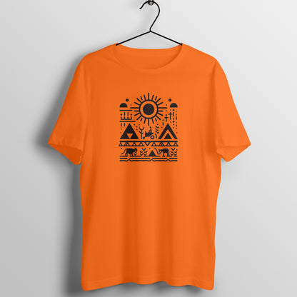 Trending Warli Art D6: The sun: Unisex T-shirt