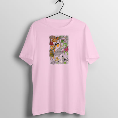 Trending  Bengal Art D4: Pattachitra: Village family Pond: Unisex T-Shirt