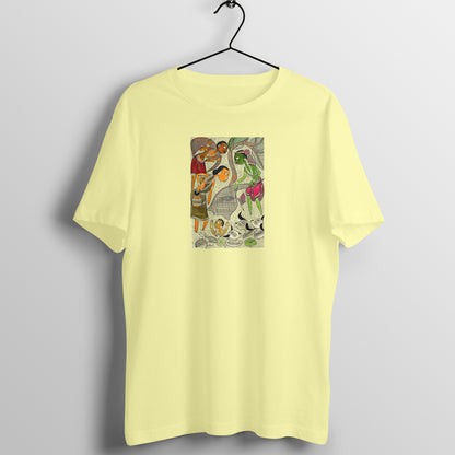 Trending  Bengal Art D4: Pattachitra: Village family Pond: Unisex T-Shirt