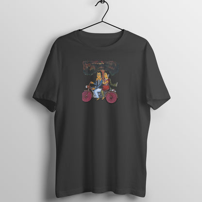 Trending Bengal Art D6: Kalighat Painting-BikeRide: Unisex T-Shirt