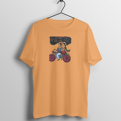 Trending Bengal Art D6: Kalighat Painting-BikeRide: Unisex T-Shirt