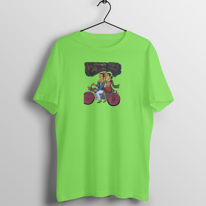 Trending Bengal Art D6: Kalighat Painting-BikeRide: Unisex T-Shirt