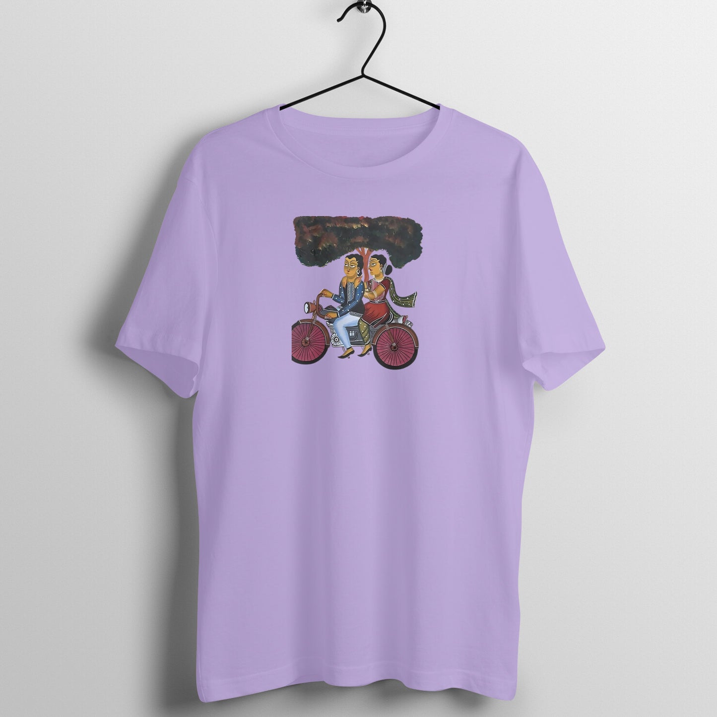 Trending Bengal Art D6: Kalighat Painting-BikeRide: Unisex T-Shirt