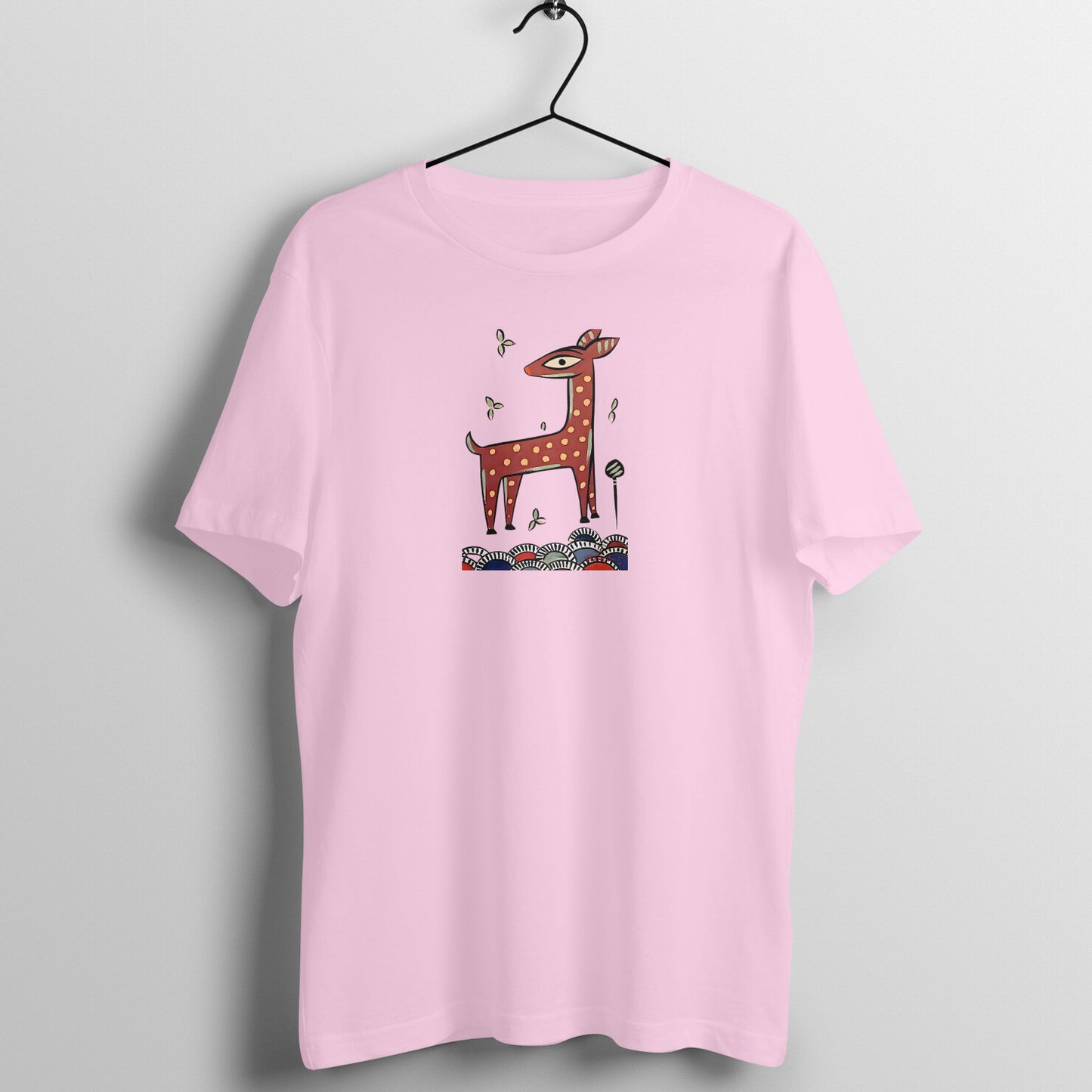 Bengal Art D10: Deer: Style JaminiRoy: Unisex T-Shirt