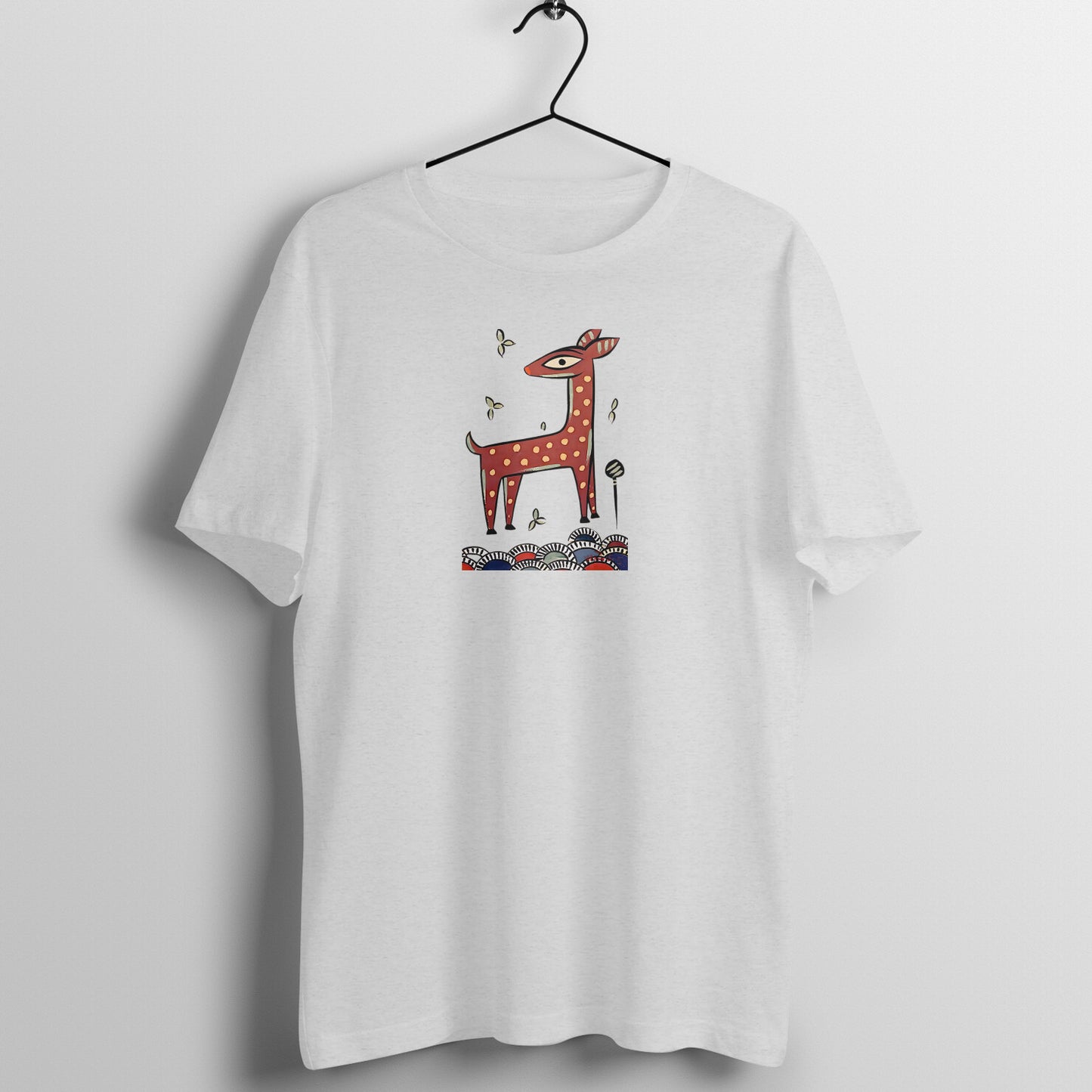 Bengal Art D10: Deer: Style JaminiRoy: Unisex T-Shirt