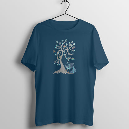 Trending Madhubani D13: Peacock & Tree of Birds:Unisex T-Shirt
