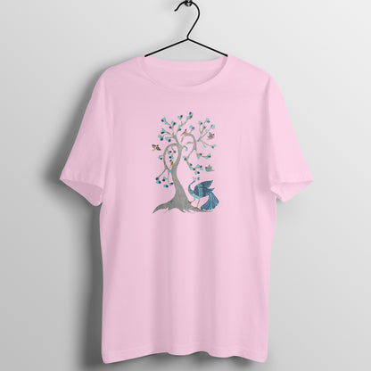 Trending Madhubani D13: Peacock & Tree of Birds:Unisex T-Shirt