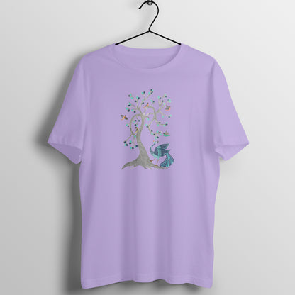 Trending Madhubani D13: Peacock & Tree of Birds:Unisex T-Shirt