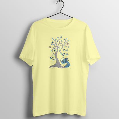 Trending Madhubani D13: Peacock & Tree of Birds:Unisex T-Shirt