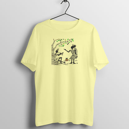 Trending Warli Art D11: Radha-Krishna: Unisex T-shirt