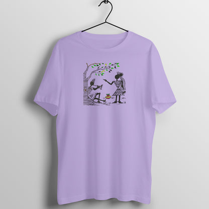 Trending Warli Art D11: Radha-Krishna: Unisex T-shirt
