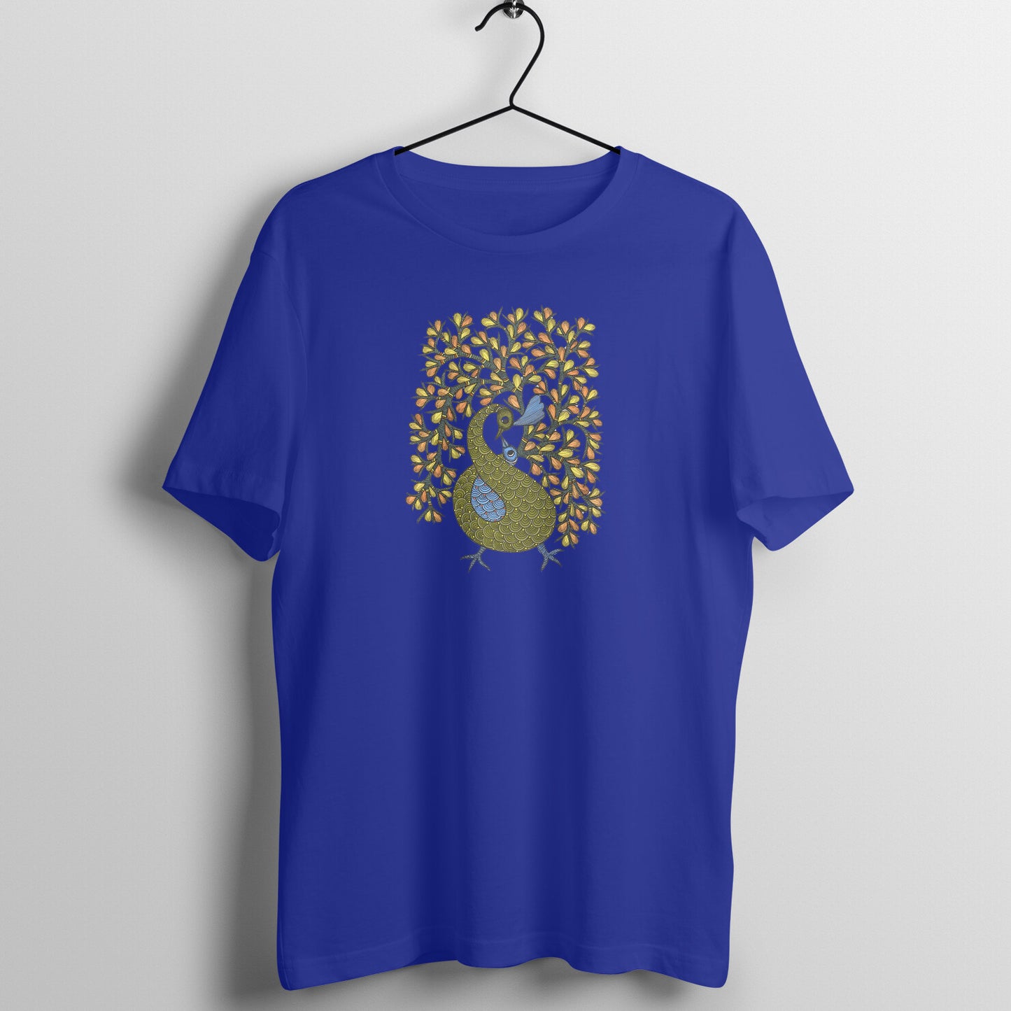 Trending Madhubani D16: Peacock Train Feathers: Unisex T-Shirt