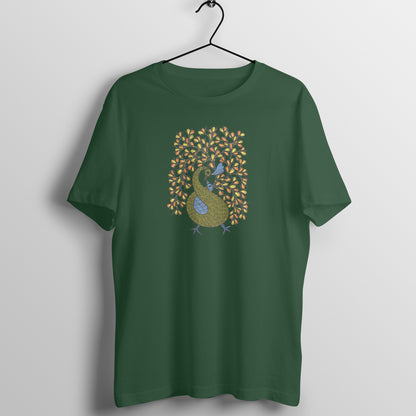Trending Madhubani D16: Peacock Train Feathers: Unisex T-Shirt