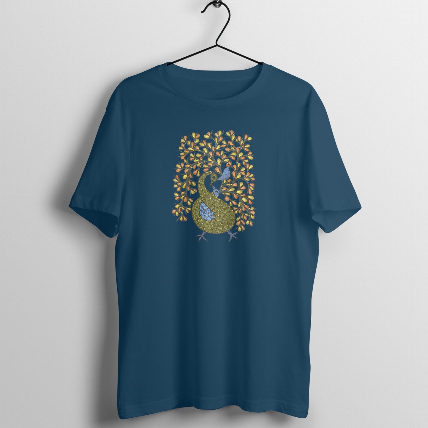 Trending Madhubani D16: Peacock Train Feathers: Unisex T-Shirt