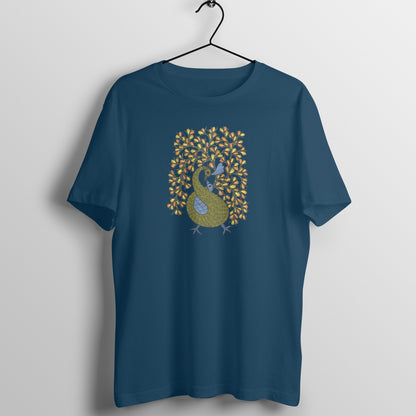 Trending Madhubani D16: Peacock Train Feathers: Unisex T-Shirt