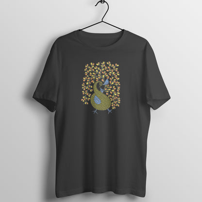 Trending Madhubani D16: Peacock Train Feathers: Unisex T-Shirt