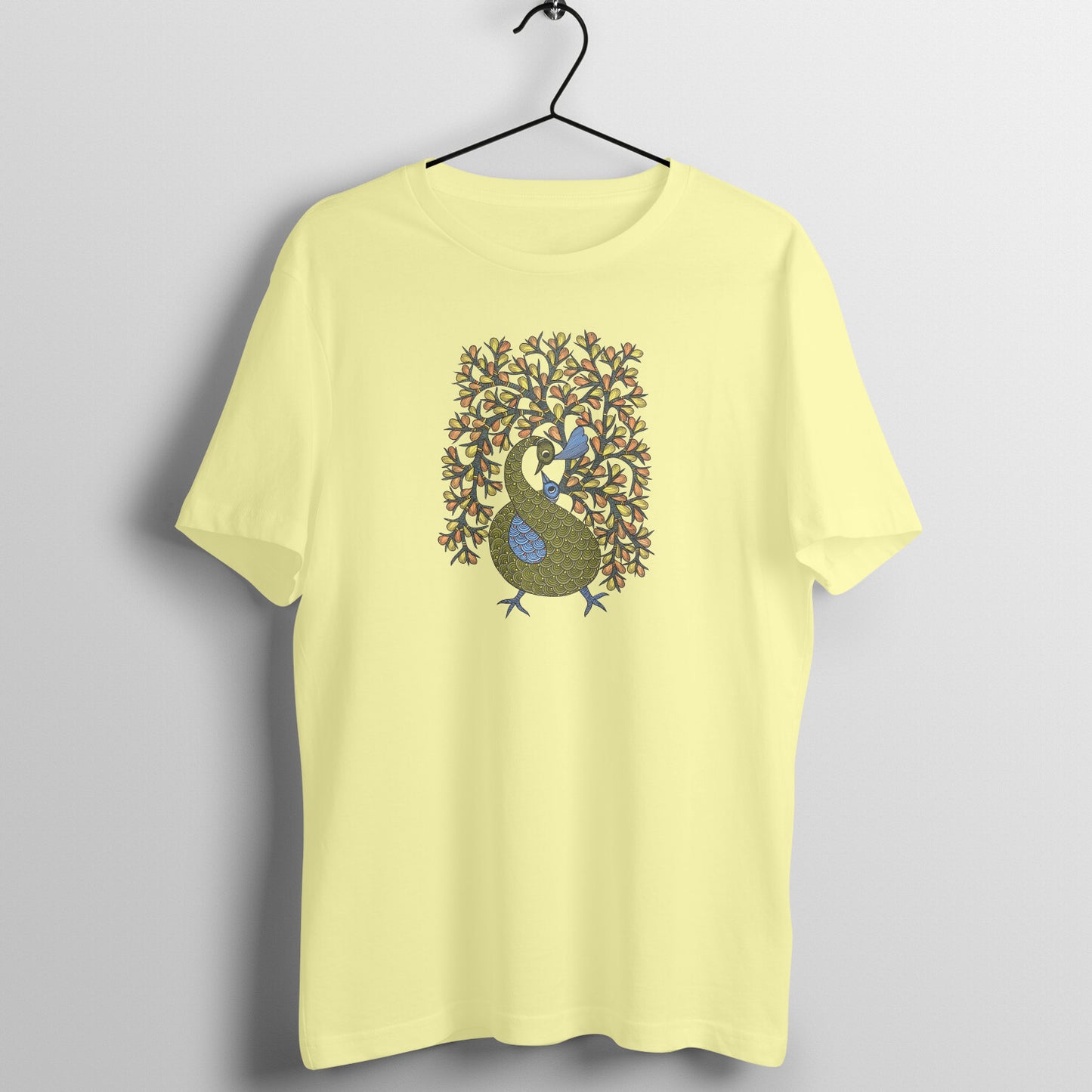 Trending Madhubani D16: Peacock Train Feathers: Unisex T-Shirt