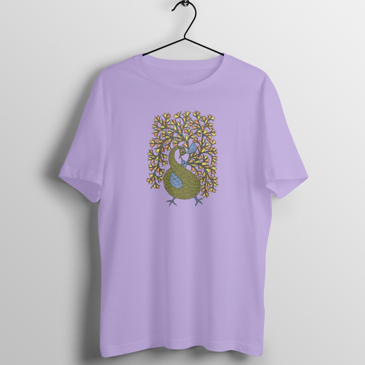 Trending Madhubani D16: Peacock Train Feathers: Unisex T-Shirt