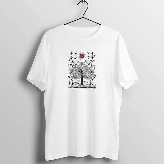 Trending Warli Art D13: The Sun: Unisex T-shirt