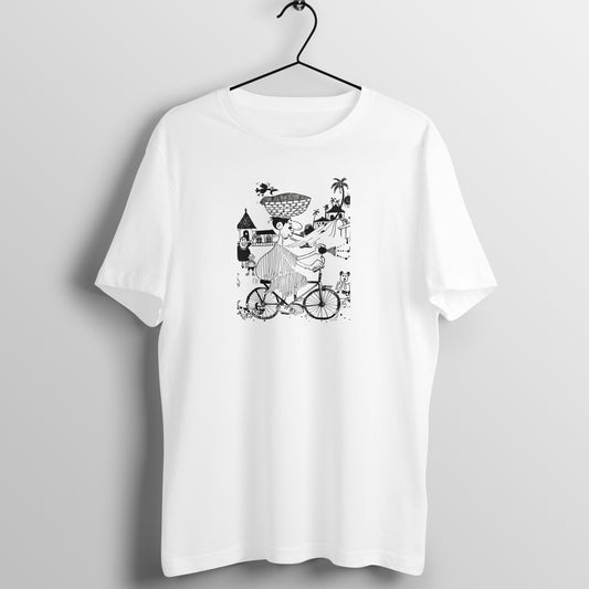 Bengal Art D12: Cycle Riding: Unisex T-Shirt