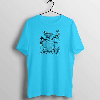 Bengal Art D12: Cycle Riding: Unisex T-Shirt