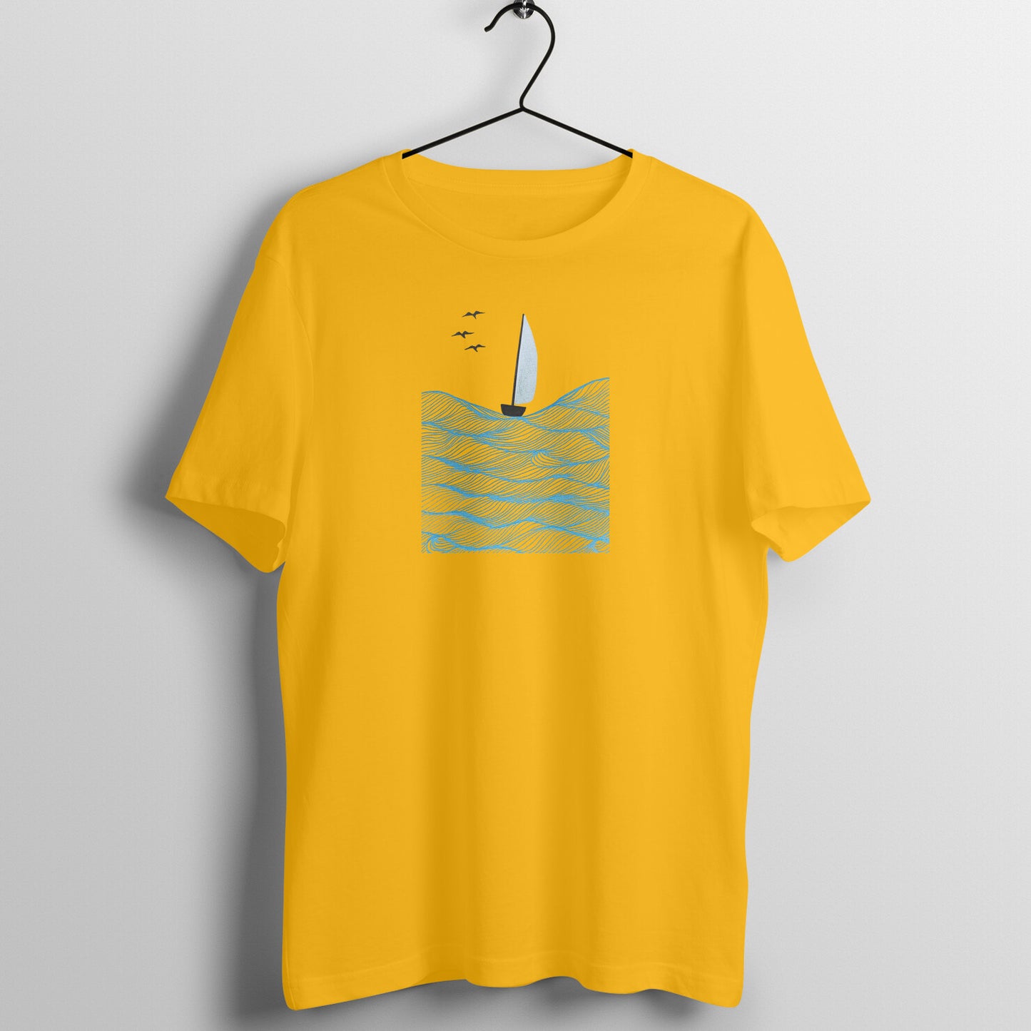 Trending Art D28: Boat in Sea: Unisex T-shirt