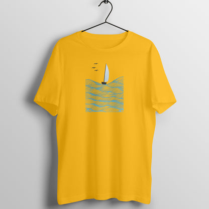 Trending Art D28: Boat in Sea: Unisex T-shirt