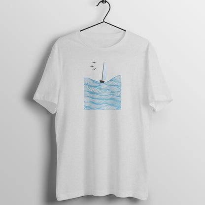 Trending Art D28: Boat in Sea: Unisex T-shirt