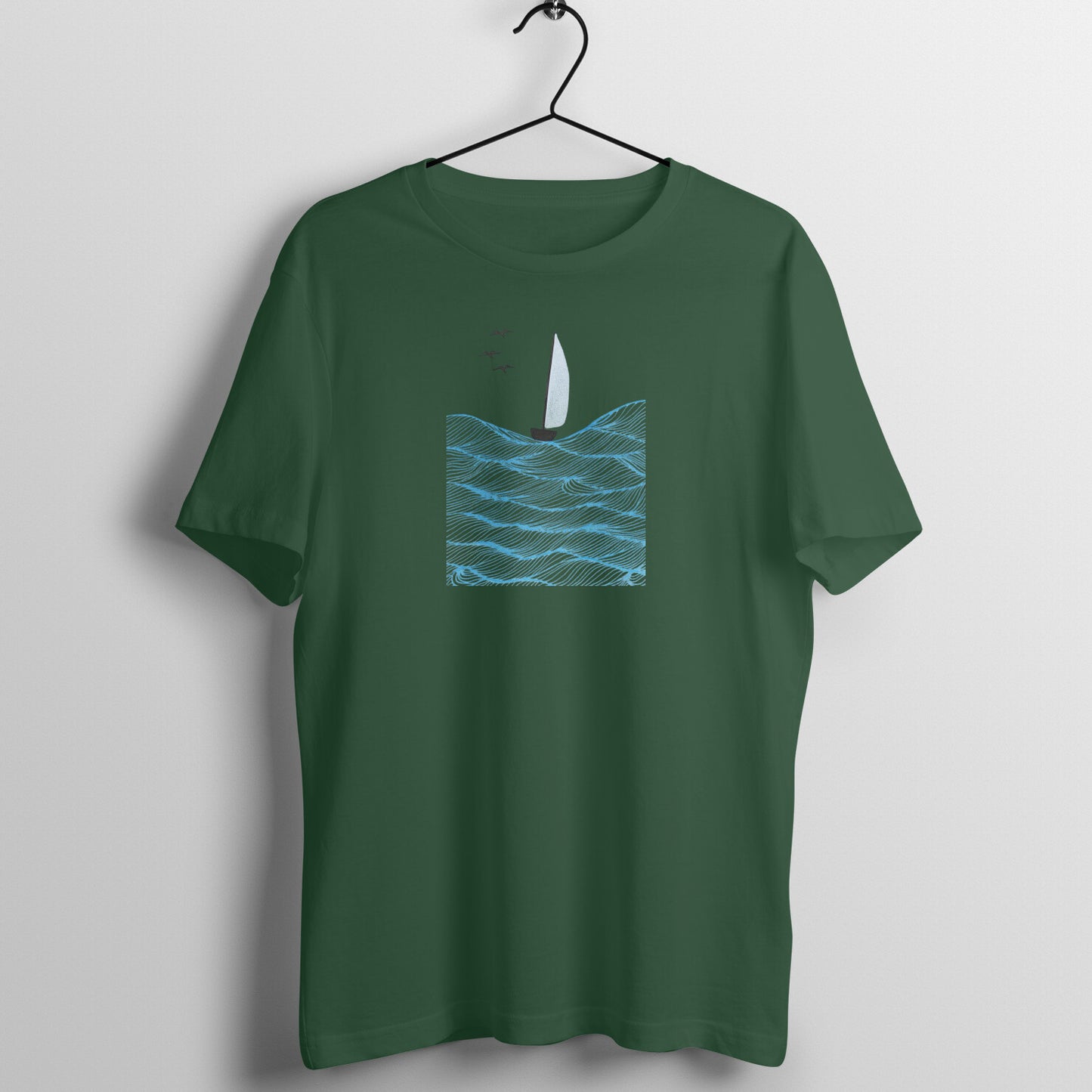 Trending Art D28: Boat in Sea: Unisex T-shirt