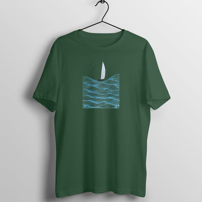 Trending Art D28: Boat in Sea: Unisex T-shirt