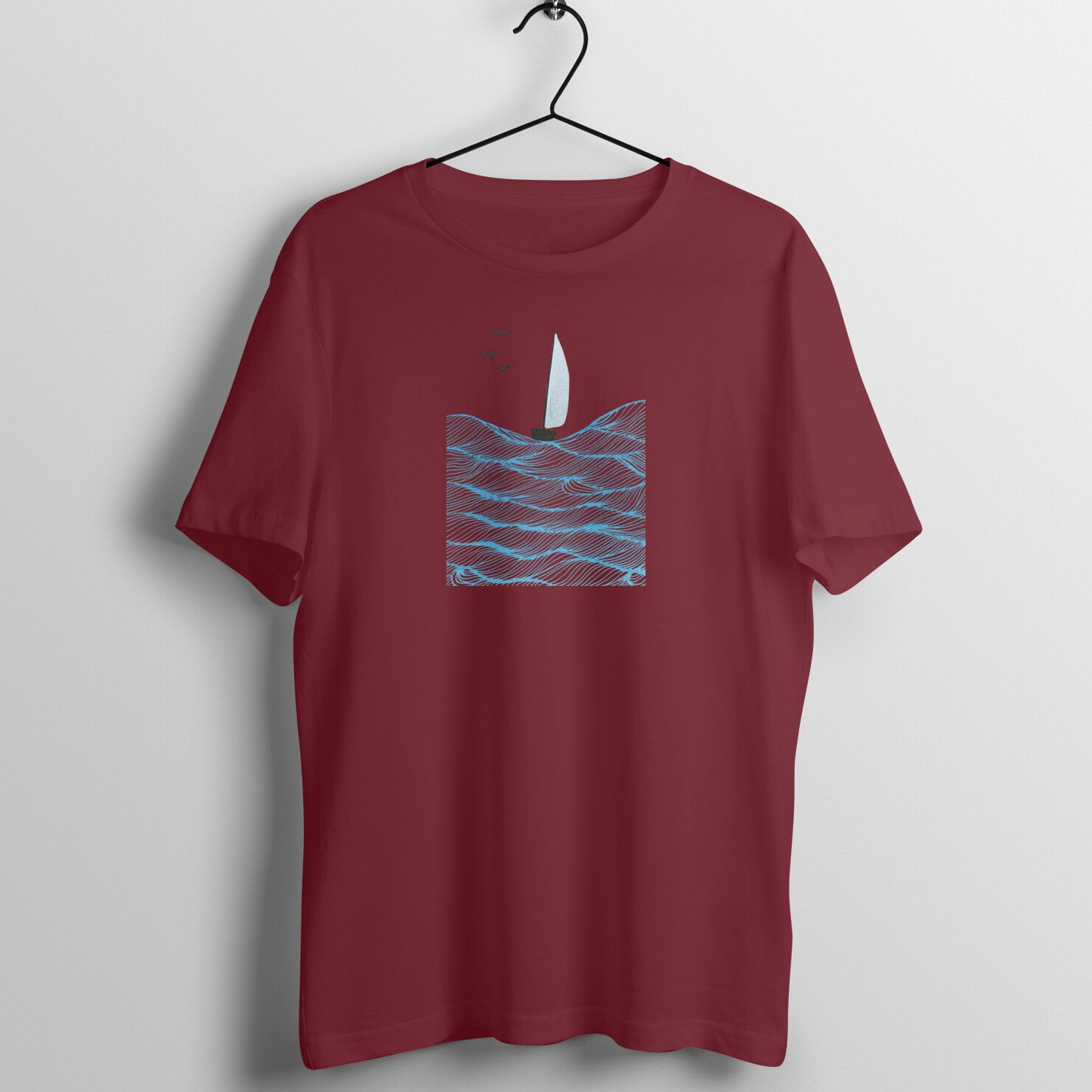 Trending Art D28: Boat in Sea: Unisex T-shirt