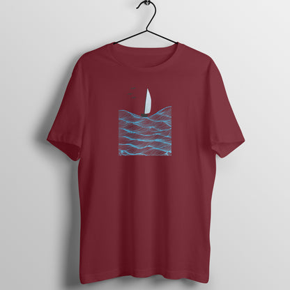 Trending Art D28: Boat in Sea: Unisex T-shirt