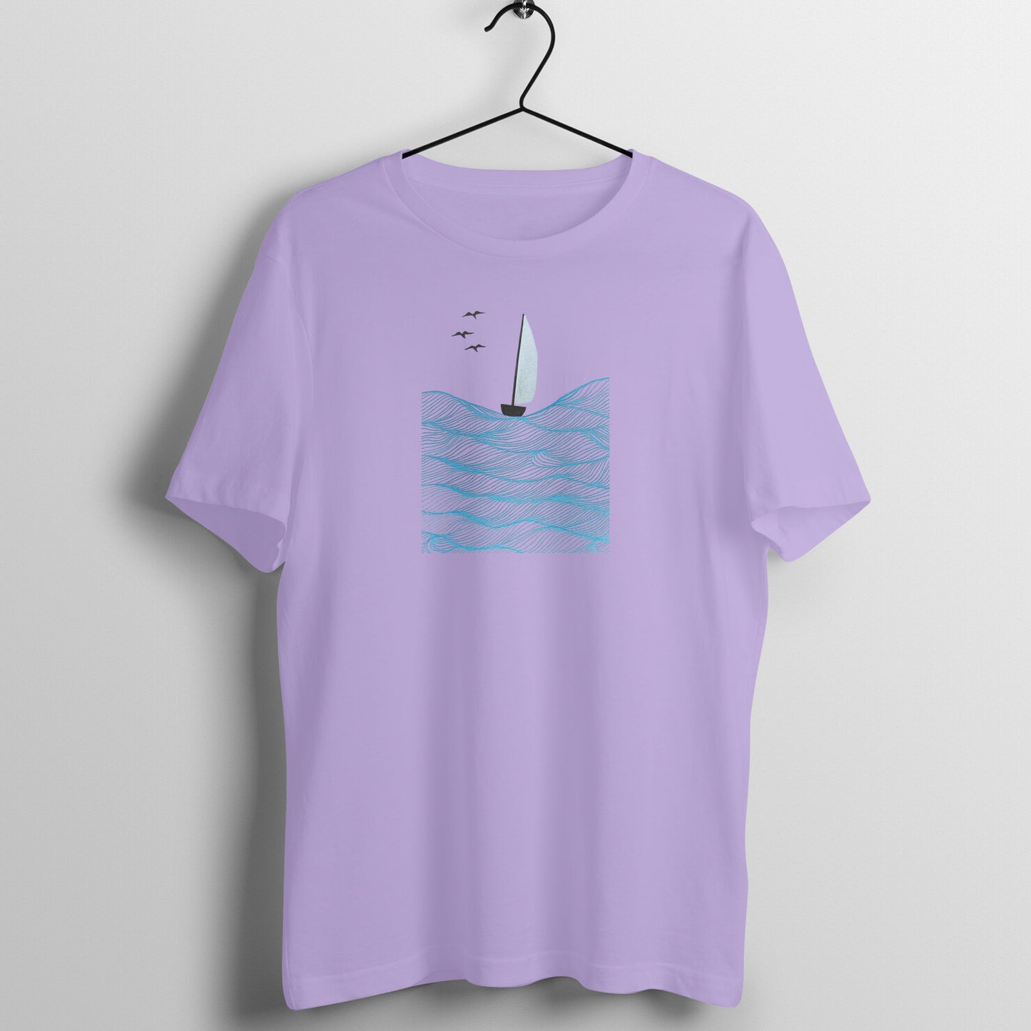 Trending Art D28: Boat in Sea: Unisex T-shirt