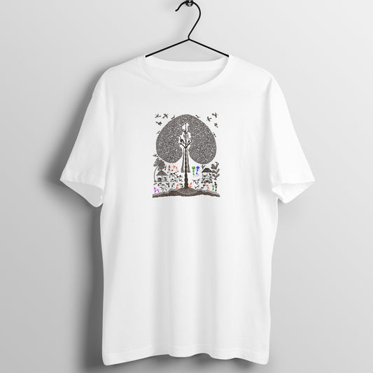 Trending Warli Art D14: The Tree: Unisex T-shirt