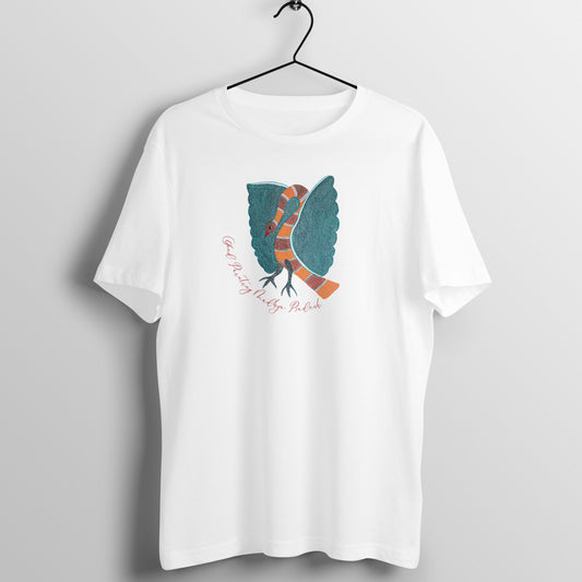 Gond Painting D6: Peacock: Unisex T-shirt
