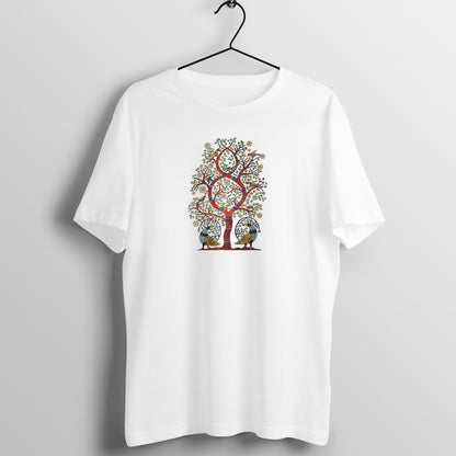 Gond Painting D8: Tree: Unisex T-shirt