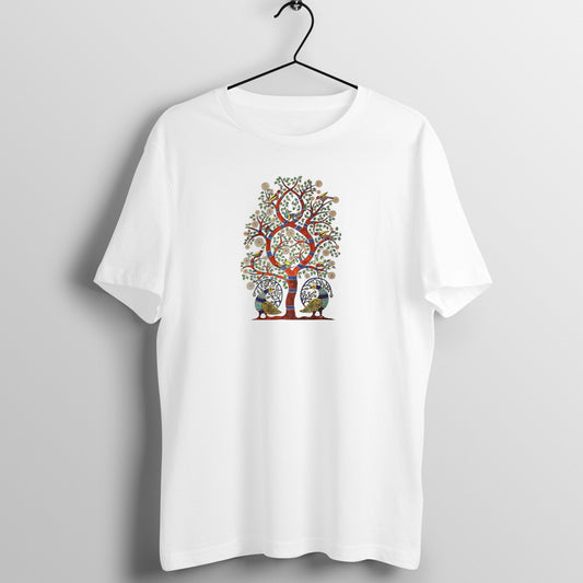 Gond Painting D8: Tree: Unisex T-shirt