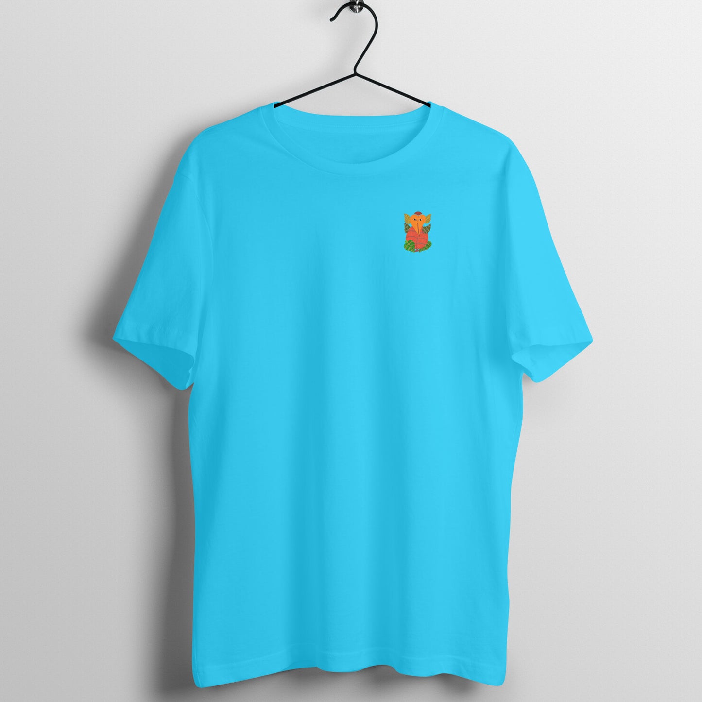 Gond Painting Minimal D5: Ganesha: Unisex T-shirt
