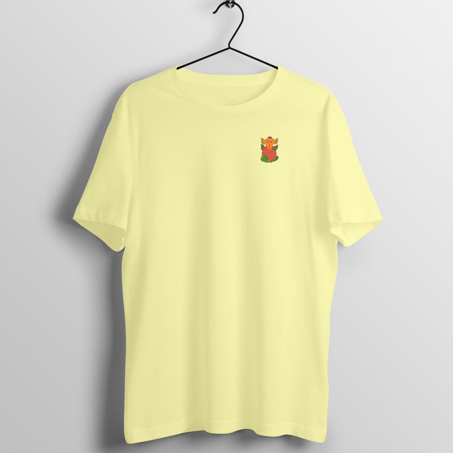 Gond Painting Minimal D5: Ganesha: Unisex T-shirt