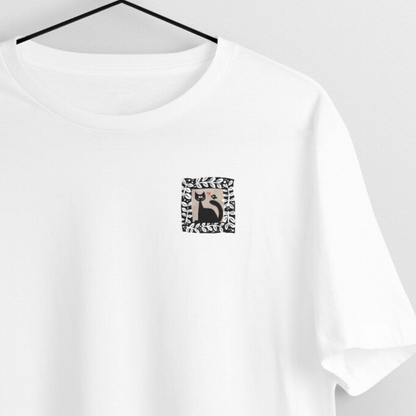 Bengal Art Minimal D6: Cat Love Bird : Unisex T-Shirt