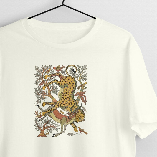 Gond Painting D23: Jungle Raj: Unisex T-shirt