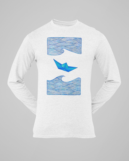 Trending Art D27: Boat: Round Long Sleeves