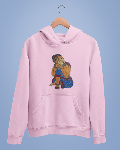 Hoodies: Madhubani Art D4: Buddha: Unisex